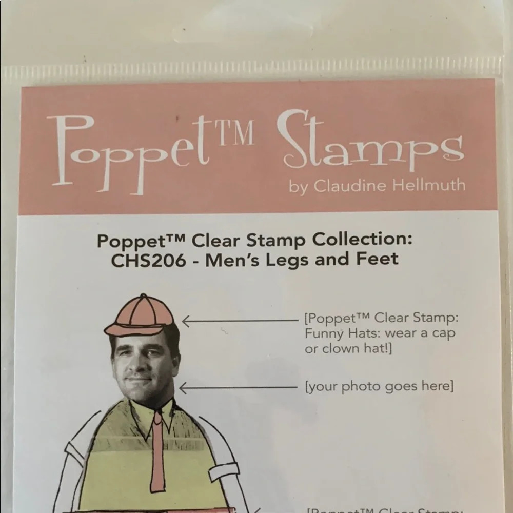 Poppet Collage Cling Stamps by Claudine Hellmuth CHS206 - Men's Legs and Feet - Picture 2 of 6